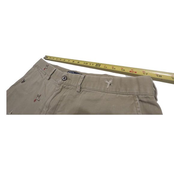 Polo Ralph‎ Lauren Khaki Pants 36x30 Embroidered Mallard Duck All Over Vtg Prep - Picture 8 of 8